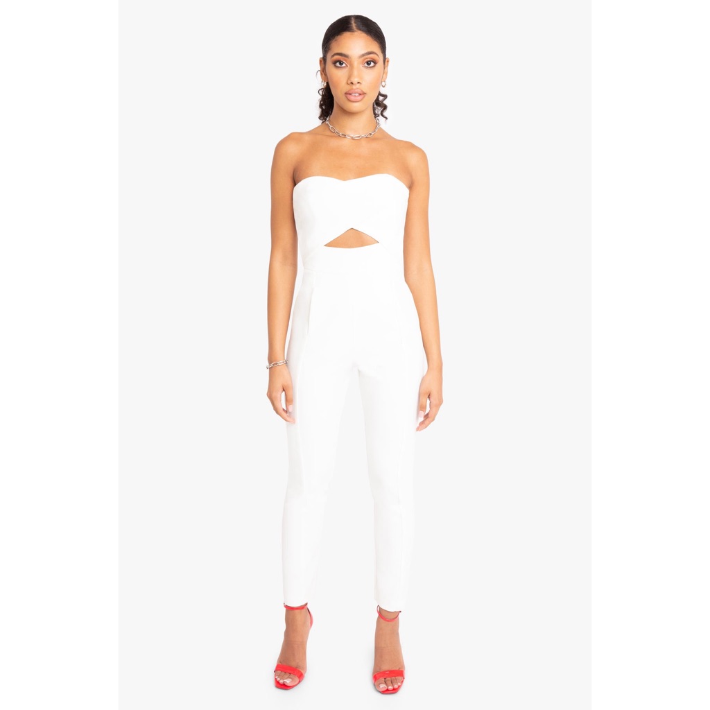 Black Halo Jada Jumpsuit White Porcelain Women’s 12